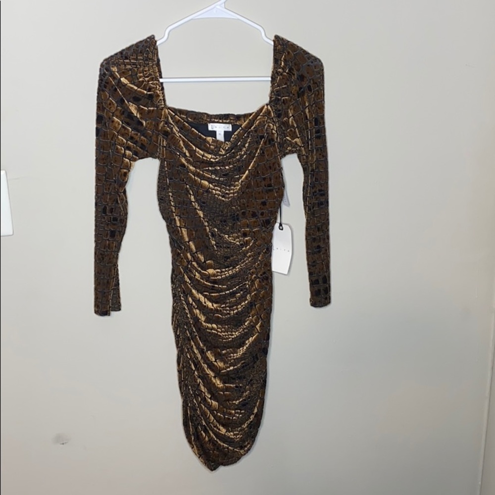 Leith patterned party dress